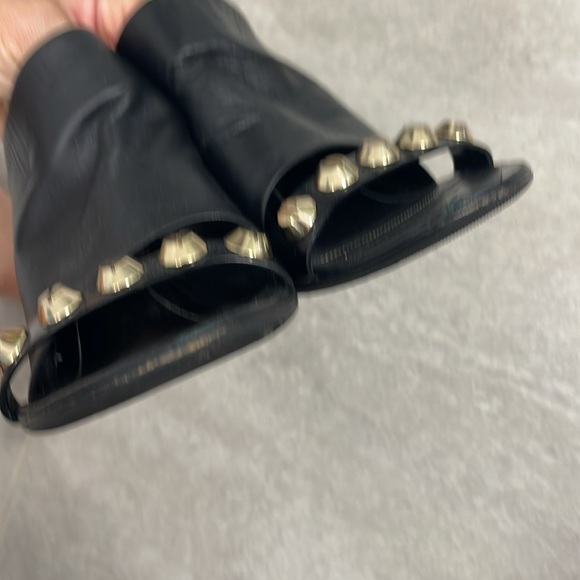 BALENCIAGA Paris wedge leather sandals shoes size 38 Euro 7.5 US - Picture 5 of 5